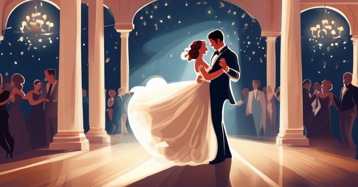 Pary uczące się tańca na kursie przygotowawczym do wesela.