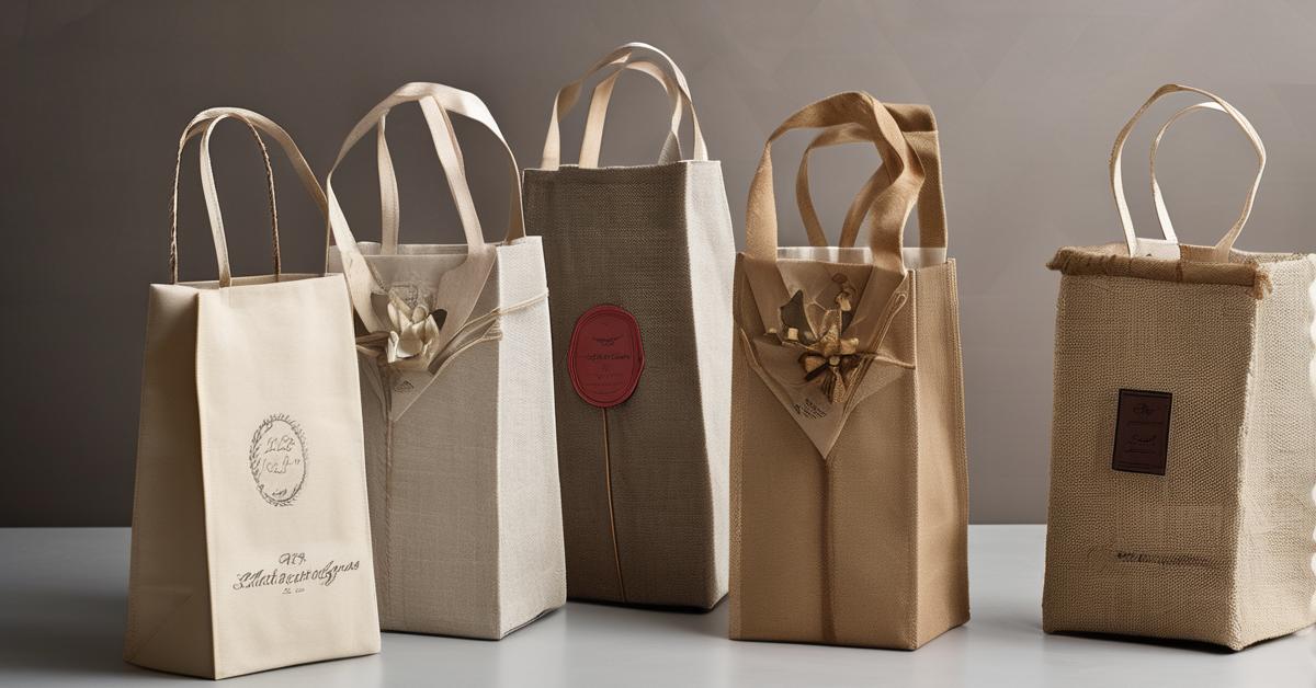 Butelka wina zapakowana w elegancki ręcznik kuchenny – ekologiczny pomysł na prezent.